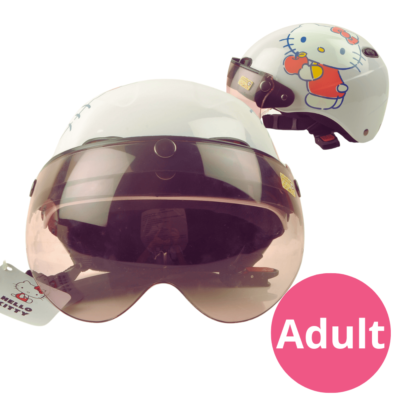 Hello Kitty Adult Motorcycle Half Face Helmet Skull Cap Bike Cruiser