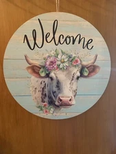 Cow Door Hanger Sign