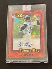 Shane Baz Auto #'d/25 2022 Optic Red Cracked Ice Prizm Retro #81S-SB (sealed)