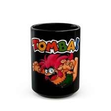 Tomba! PS1 Playstation Retro Style Cover Art Black Ceramic Mug (11oz, 15oz)
