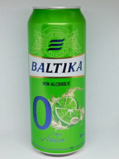BALTIKA LIME Alco Free Empty Beer Can 500ml Ukraine 2021 Bottom Open Collectible