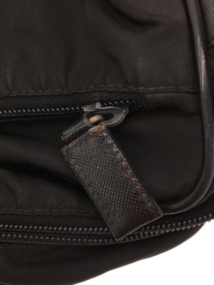 PRADA Shoulder Bag Nylon Black Solid Used eBay