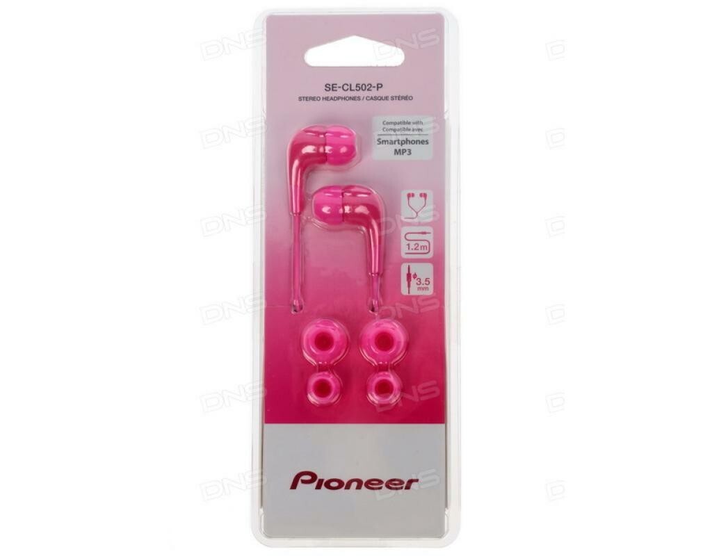Pioneer SE-CL502T-P Lightweight In-Ear Headphone - Pink