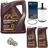 MotoröL Set Mannol Energy 5W-30 7 Liter + ÖLfilter + Schraube FüR Vw Multivan V