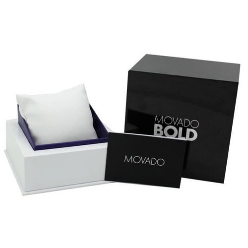 New Movado Bold Steel Rose Gold Dot Silver Tone Bracelet 3600084 36mm Watch