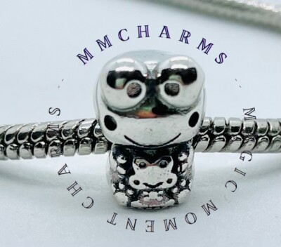 Sterling Silver S925 - FROG European Charm & Gift Pouch - Toad Crazy Kawaii