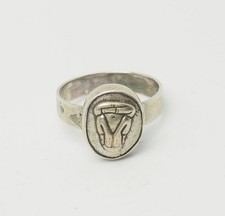 Anello Vintage Da Uomo In Argento Sterlina Unico OOAK Con Cavallo Taglia 14