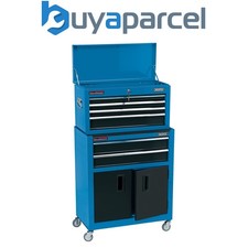 Image of Draper 19563 Combined Roller Cabinet and Tool Chest, 6 Drawer, 24", Blue