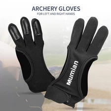Archery Glove Finger Tab Leather Guard For Recurve/Compound Bow 3 Finger Gloves