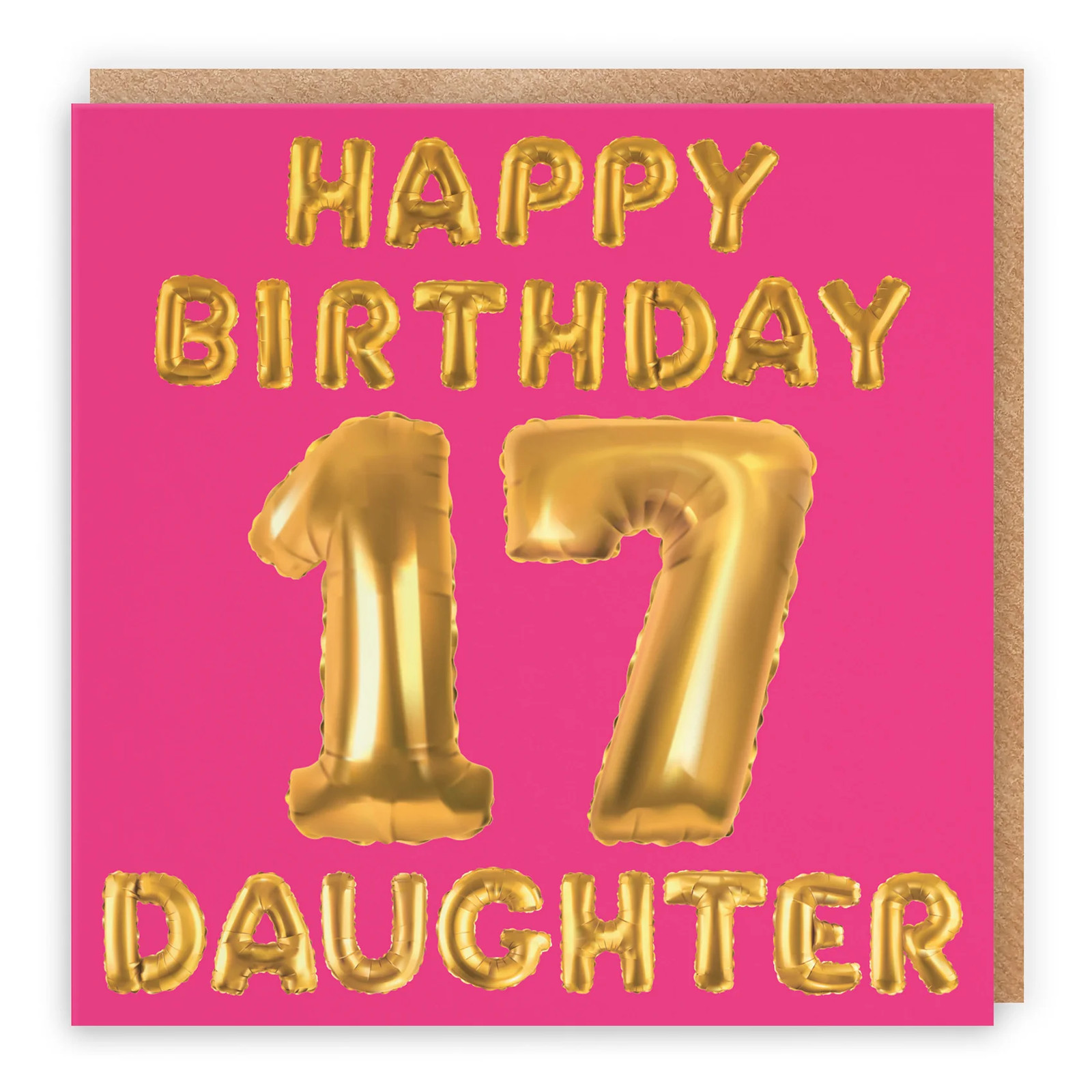 17th Daughter Birthday Card Balloon