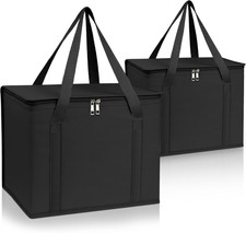Insulated Food Delivery Bags Large Pizza Cooler Thermal Grocery Catering 2 Pack
