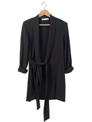 ZARA Blazer long Dames Blazer T EU 40 noir élégant - Photo 1/4