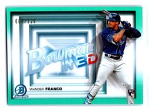 Wander Franco 2022 Bowman Bowman in 3D Aqua /125 Refractor #B3D-1