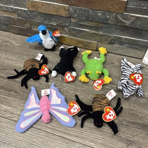 Lot of  7 VTG TY Teenie Beanie Babies With Tags