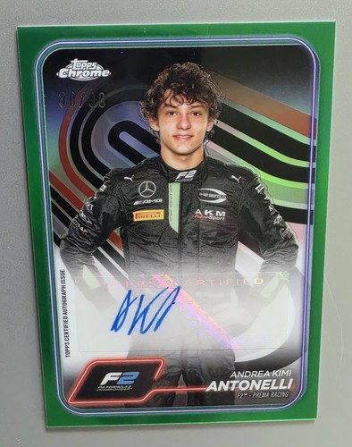 Andrea Kimi Antonelli [Green Refractor] #CAC-ANT 2024 Topps Chrome Formula 1 Autograph card