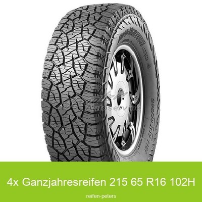 4x 215/65 R16 102H Allwetterreifen Kumho Road Venture AT-52 3PMSF XL | 67799