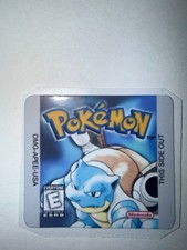 Pokemon blue replacement cartridge sticker