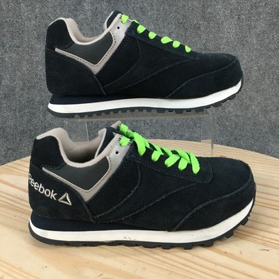 Reebok Leelap Work Shoes Womens 6.5 M Sneakers Steel Toe Lace Up Suede Black