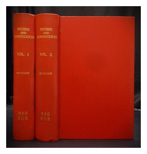 Burnand, Francis Cowley (1836-1917) Records And Reminiscences, Personal Und Gen - Bild 1 von 1