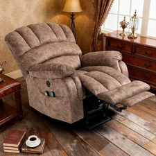 Big Man Power Lift Recliner Electric Massage Reclining Chair W/Extended Footrest