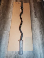 EZ Curl Bar [Bells of Steel] EZ Bar Olympic Curl Barbell for Bicep, Tricep Wo...