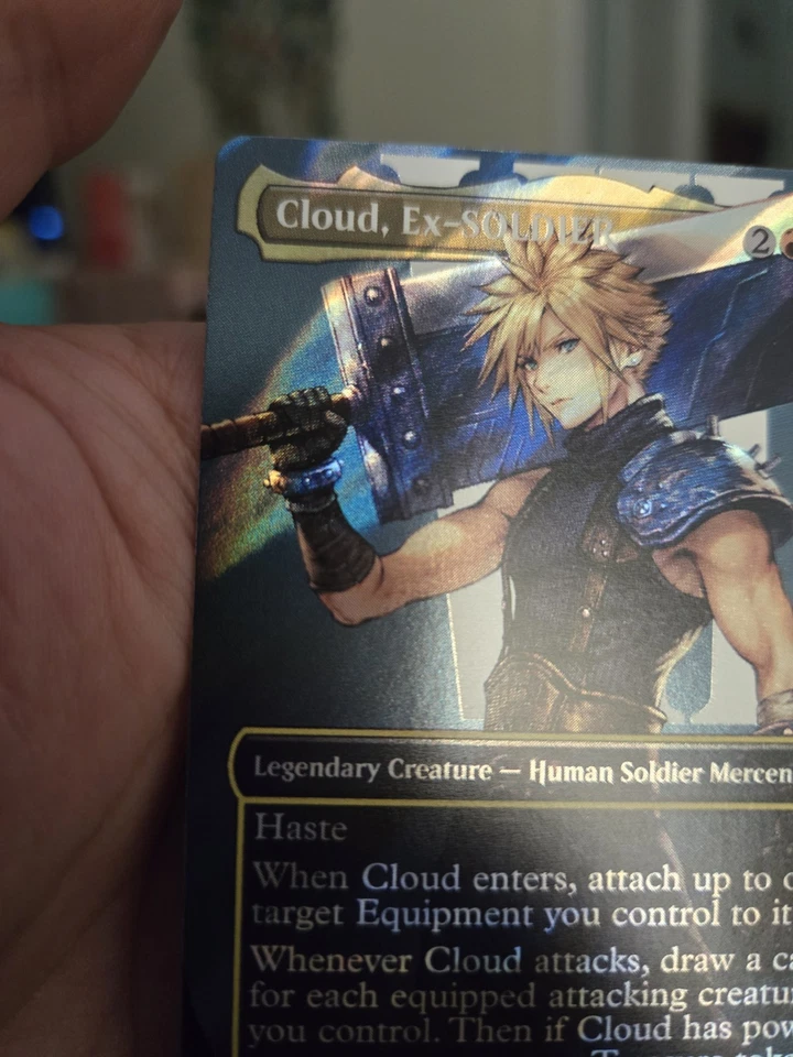 Cloud, Ex-SOLDIER (Borderless) (Surge Foil) Mythic #210 MTG - Image 4 of 4
