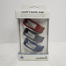 GARMIN Vivofit 2 - Large Bands 3 Pack Burgundy/Slate/Navy Red/Black/Blue  NEW