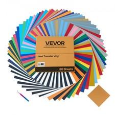 Heat Transfer Vinyl, 80 Pack, 12 x 12 in, Assorted Colors HTV Iron on Vinyl ...