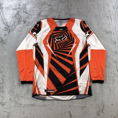 Fox Racing 180 Jersey Youth XL Orange White Black Ricky Carmichael Motocross