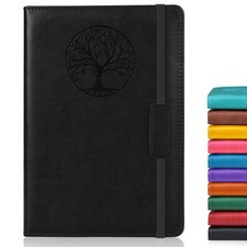 Lined Journal Notebook for Women Men,256 Pages A5 Hardcover Leather Journals ...