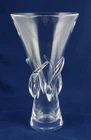Signed Steuben Crystal Rose Vase #8090 Designed By George Thompson 1959 11.25"