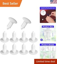 Effective License Plate Hole Plugs - 10PCS White Bumper Plugs for Easy Repair