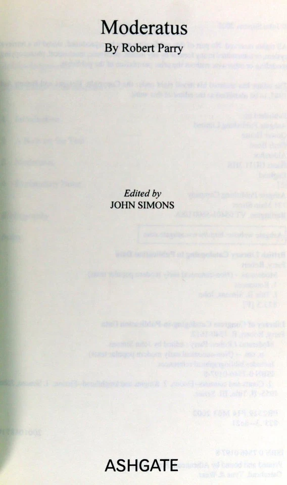 Robert Parry John Simons 2002 Moderatus Welsh Elizabethan Romance Hardcover - Imagem 4 de 4