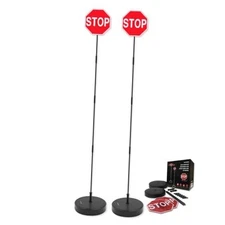  Garage Stop Sign Parking Aid (2 Pack) | Garage Stoppers Upgraded Base (2 Pack)