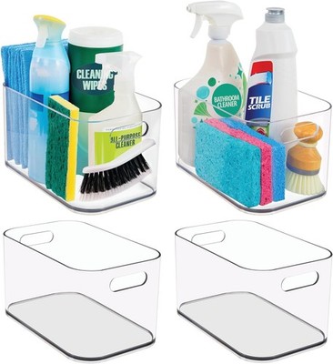 STORi Bliss 10'' x 6'' Open Clear Pantry Organizer Bin, Set of 4, Plastic 