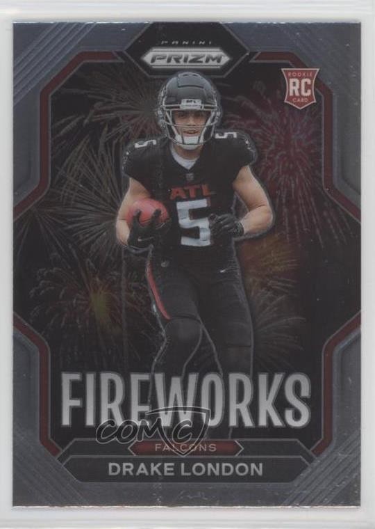 2022 Panini Prizm Fireworks Drake London #F-20 Rookie RC