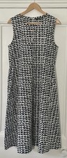 Marimekko X Uniqlo Women’s Black White Print Midi Sleeveless Dress M UK 12 EU 40