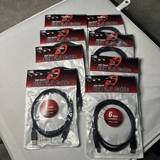 Pearstone USB 2.0 set or 8 Type A Male to Micro Type B Male Cable 6” (1.8 m)