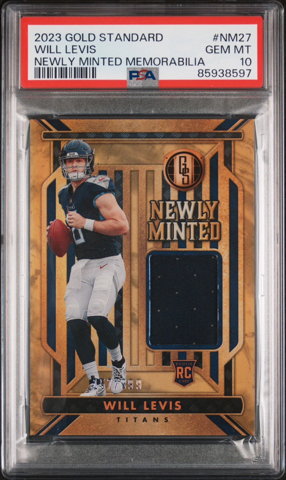 Will Levis Panini Gold Standard Newly Minted Memorabilia #NM27 Base