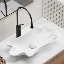 bathroom vessel sink shell shape 24in*13in Above Counter Bathroom Vanity Sink B