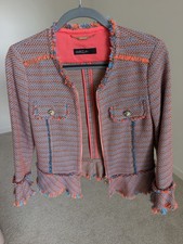 Marc Cain Fringed Blazer Jacket Size N1 US 4 ...