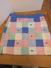 Vineyard Vines White Label Preppy Skirt with Seer Sucker Whale Size 6 EUC