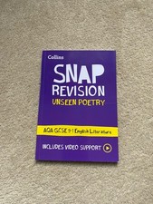 AQA Unseen Poetry GCSE 9-1 English Literature Snap Revision Guide