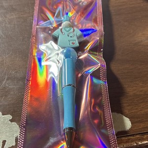 Blue Novelty Nurse Doctor Scrubs Top Ballpoint Pen Chrome Trim Black Ink New