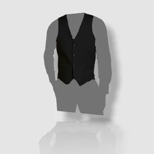 Alfani Men's Black Slim Fit Stretch Solid Suit Vest Size S