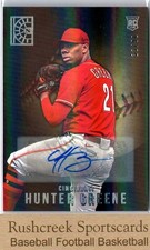 2022 Panini Capstone #19 Hunter Greene /50 RC Rookie Base Autographs