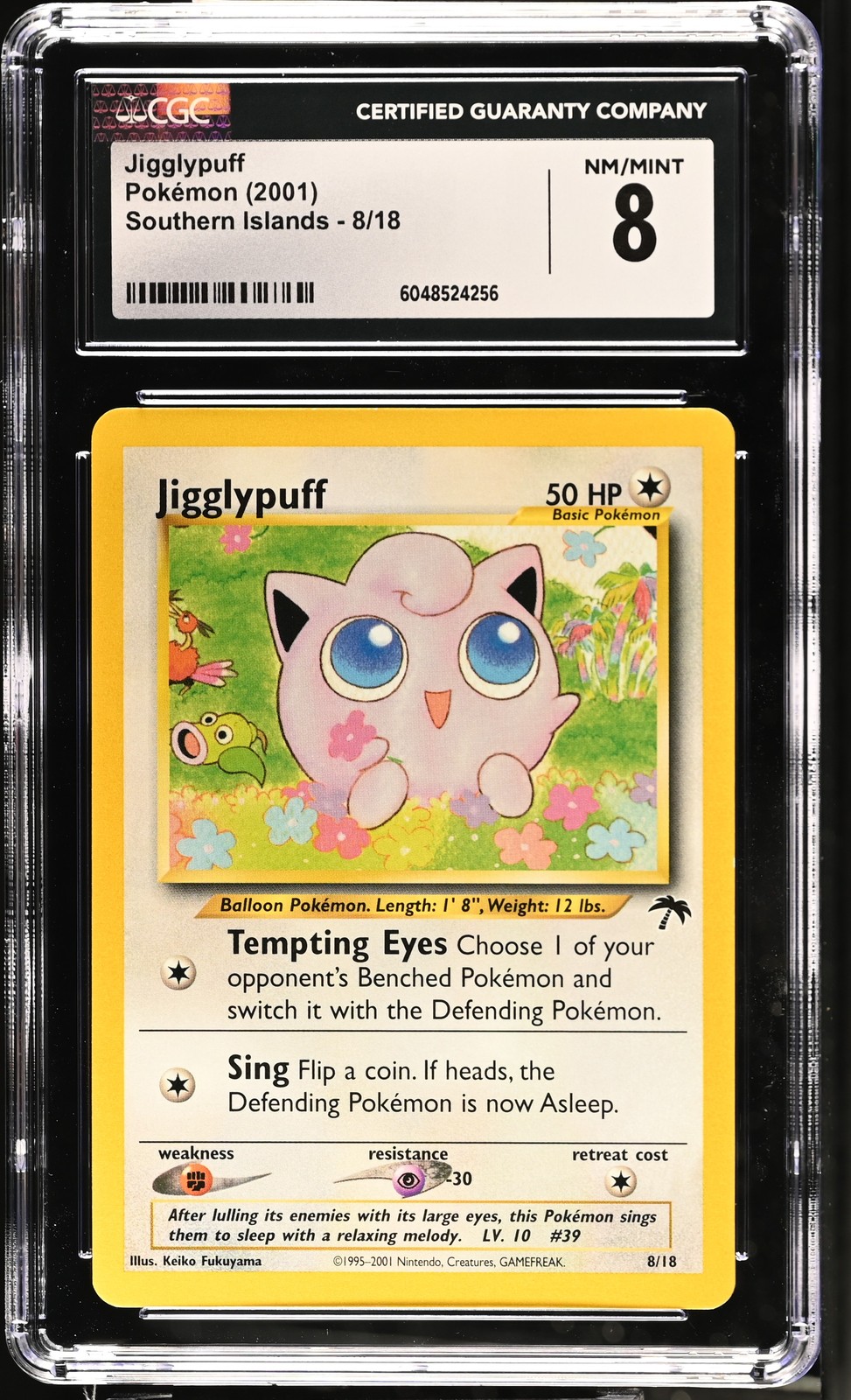 Jigglypuff Southern Islands 8/18 NM CGC 8.