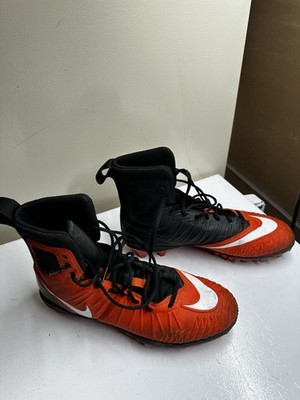Size 10 Nike Force Savage Varsity Football Cleats Orange/Black 880140-810