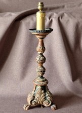 Carved and gilded wooden candle holder, neoclassical torch 18th century, Louis XVI