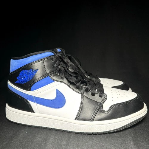 Size 9.5 - Nike Air Jordan 1 Mid Racer Blue 2021 Men's Shoes - 554724 140